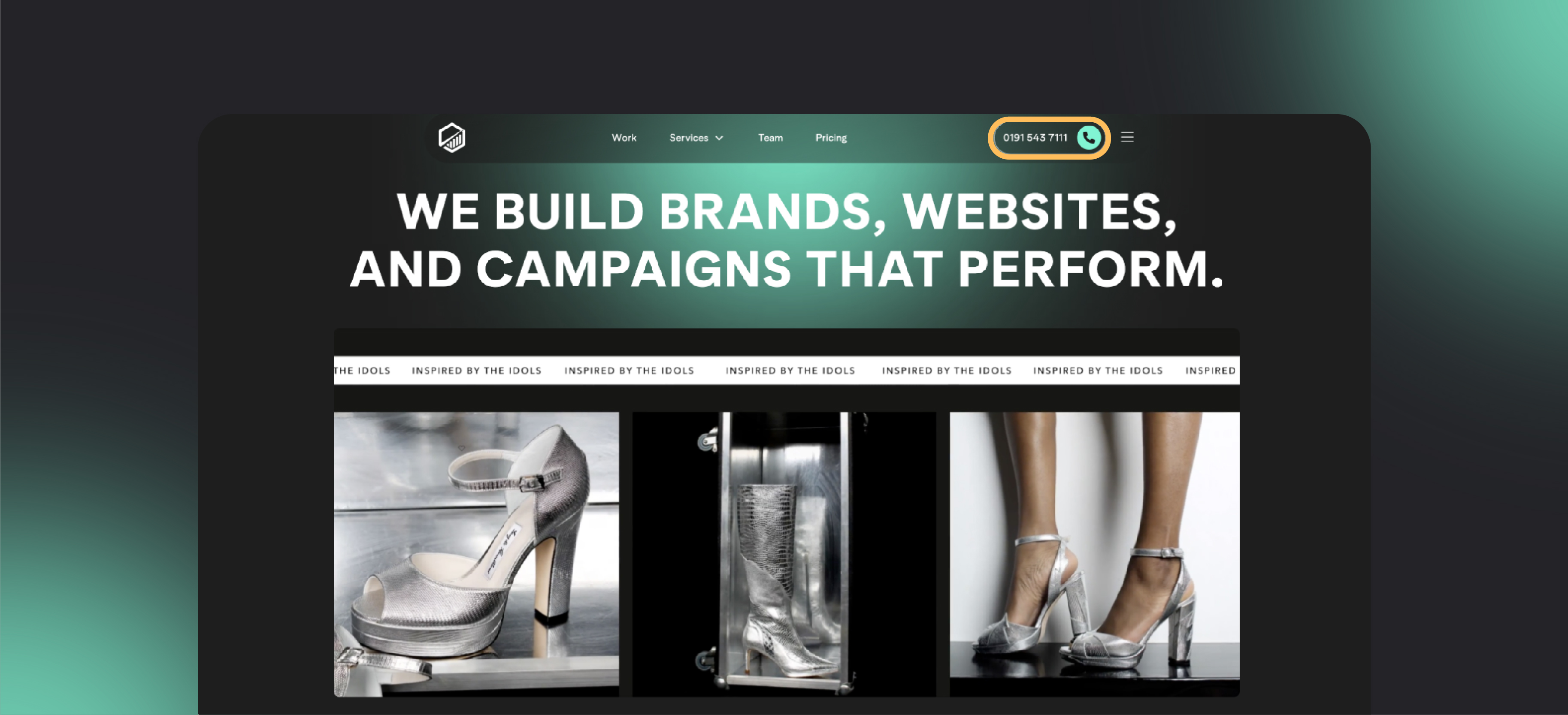 screenshot of the Discovery Design homepage